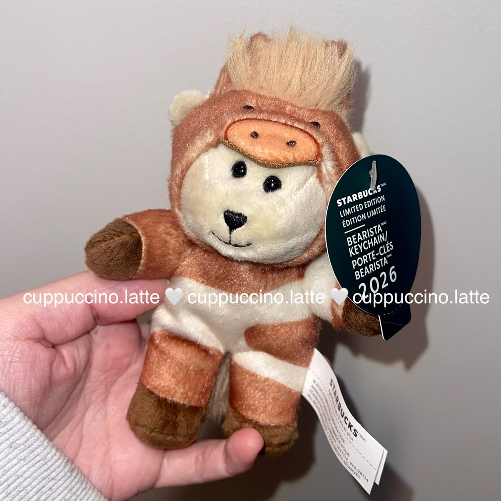 🐴NWT❤️Starbucks 2026 Lunar Year of the Horse Bearista Bear Plush Keychain - Picture 8 of 13